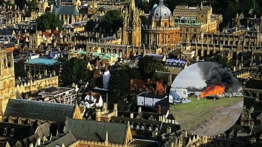 Burnt-Out Caravan Arson Attack Wheatley Oxford 2026