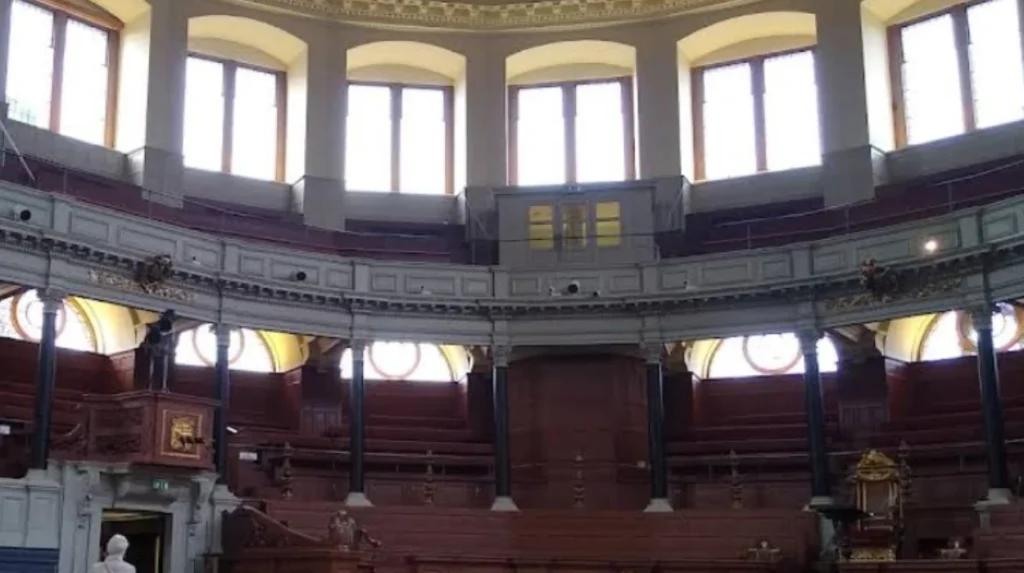 Sheldonian Theatre's intricate ceiling paintings