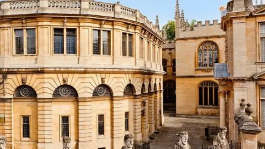 Sheldonian Theatre's intricate ceiling paintings