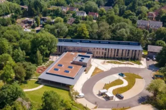Wood Centre for Innovation aerial view