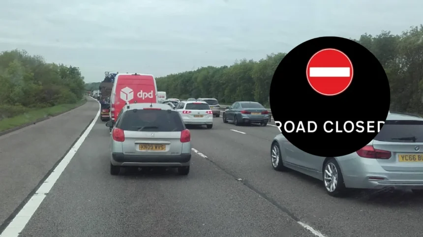 M40 crash near Lewknor shuts 2 lanes, causes 20–40 min delays