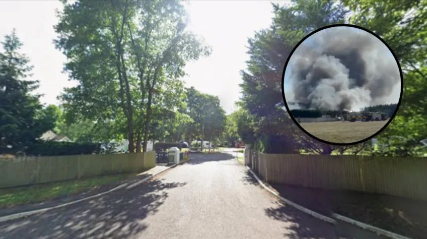 Massive Fire Destroys Oaks Caravan Park: Fyfield Wick 2026